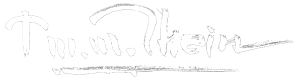m. m. Thein's signature in white